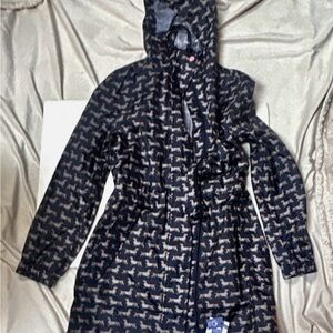 Joules Navy women’s  Raincoat with Dog Pattern Daschunds- weenie dog -adjustable